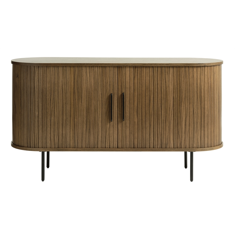 Unique Furniture Modern 2-Door Slideboad in Smoked Oak