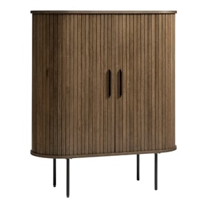 Unique Furniture Modern 39&quot Cabinet in Smoked Oak