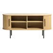 Unique Furniture Modern Sliding Door TV Lowboard in Natural Oak