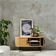 Unique Furniture Modern Sliding Door TV Lowboard in Natural Oak