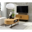 Unique Furniture Modern Sliding Door TV Lowboard in Natural Oak