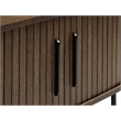 Unique Furniture Modern Sliding Door TV Lowboard in Smoked Oak