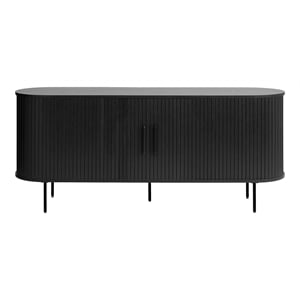 Unique Furniture Mid-Century Modern 71&quot Sideboard in Black Oak