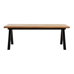 Modern Scandinavian Wavy Edge Dining Table with Wlid Oak