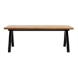Modern Scandinavian Wavy Edge Dining Table with Wlid Oak