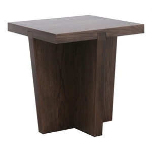 Modern Minimalist Wood Console Table in Smoked Oak Stain