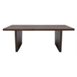 Modern Minimalist Wood Dining Table in Smoked Oak Stain