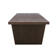 Modern Minimalist Wood Dining Table in Smoked Oak Stain