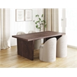 Modern Minimalist Wood Dining Table in Smoked Oak Stain