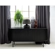 Unique Furniture Contemporary Sliding Doors Sideboard with Black Oak