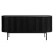 Unique Furniture Contemporary Sliding Doors Sideboard with Black Oak