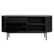 Unique Furniture Contemporary Sliding Doors Sideboard with Black Oak
