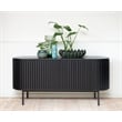 Unique Furniture Contemporary Sliding Doors Sideboard with Black Oak