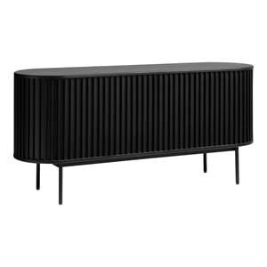 Unique Furniture Contemporary Sliding Doors Sideboard with Black Oak