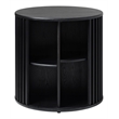 Unique Furniture Contemporary Hidden Storage End Table with Black Oak