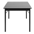 Unique Furniture Contemporary Rectangular Dining Table in Black Oak
