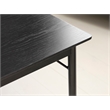 Unique Furniture Contemporary Rectangular Dining Table in Black Oak