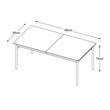 Unique Furniture Contemporary Rectangular Dining Table in Black Oak