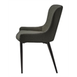 Unique Furniture Chenille Fabric Upholstered Dining Chair - Dark Gray (Set of 2)