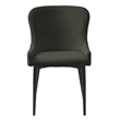 Unique Furniture Chenille Fabric Upholstered Dining Chair - Dark Gray (Set of 2)