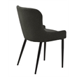 Unique Furniture Chenille Fabric Upholstered Dining Chair - Dark Gray (Set of 2)