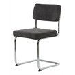 Unique Furniture 19.5''H Contemporary  Dining Chair in Gray/Chrome (Set of 2)