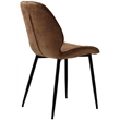 Unique Furniture 18.9''H Honeycomb Textured Dining Chair in Tan/Black (Set of 2)