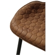 Unique Furniture 18.9''H Honeycomb Textured Dining Chair in Tan/Black (Set of 2)
