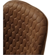 Unique Furniture 18.9''H Honeycomb Textured Dining Chair in Tan/Black (Set of 2)