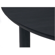 Unique Furniture Contemporary Wood Veneer Round Edges Dining Table in Black Oak
