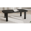 Unique Furniture Contemporary Wood Veneer Round Edges Coffee Table in Black Oak