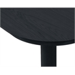 Unique Furniture Contemporary Wood Veneer Round Edges Coffee Table in Black Oak