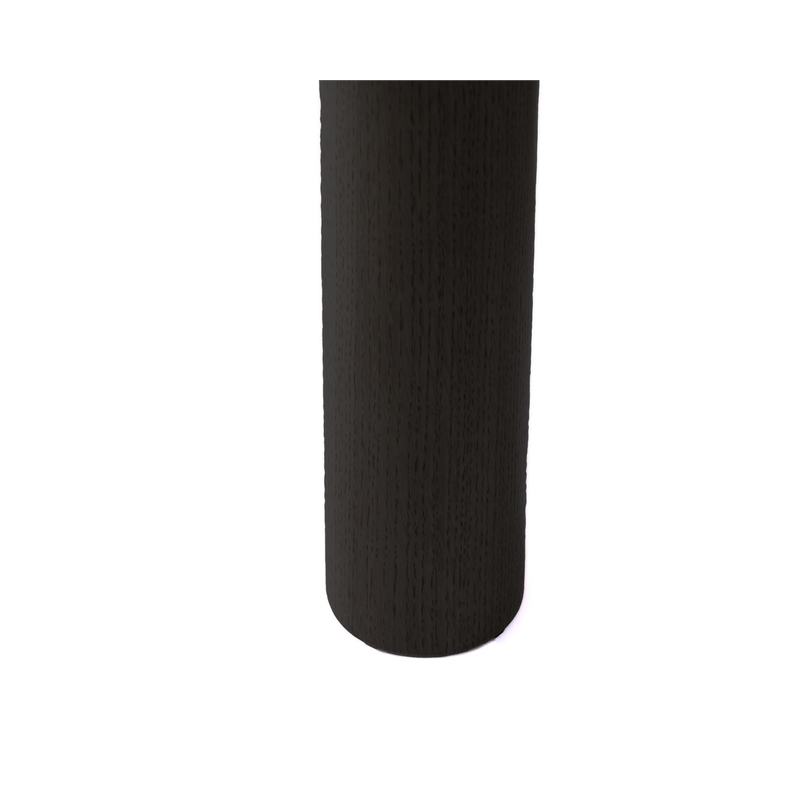 Unique Furniture Contemporary Wood Veneer Round Edges Coffee Table in Black Oak