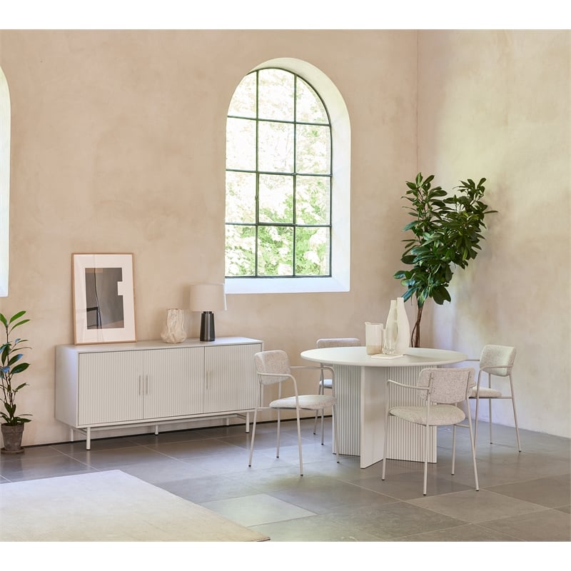 Unique Furniture Palma Engineered Wood Buffet Sideboard in Greige