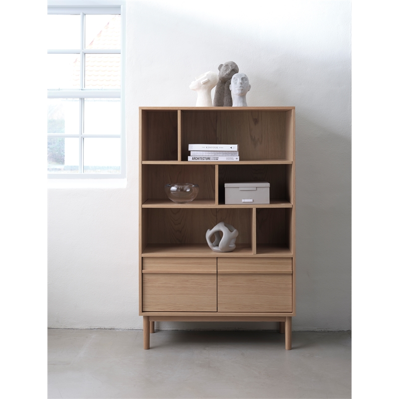 Unique Furniture 55.12''H Contemporary Storage Cabinet in Natural Oak Wood