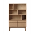 Unique Furniture 55.12''H Contemporary Storage Cabinet in Natural Oak Wood