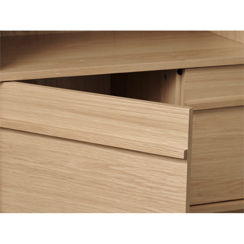 Unique Furniture 55.12''H Contemporary Storage Cabinet in Natural Oak Wood