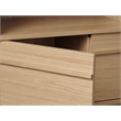Unique Furniture 55.12''H Contemporary Storage Cabinet in Natural Oak Wood