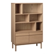 Unique Furniture 55.12''H Contemporary Storage Cabinet in Natural Oak Wood