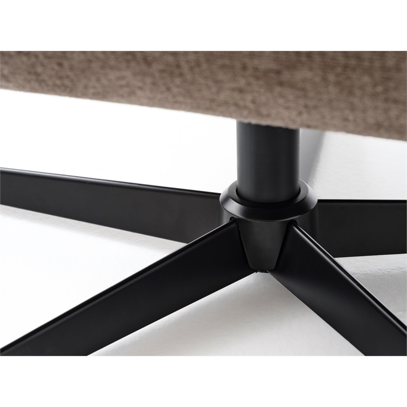 Unique Furniture Chenille Fabric Upholstered Accent Chair in Mocha/Black