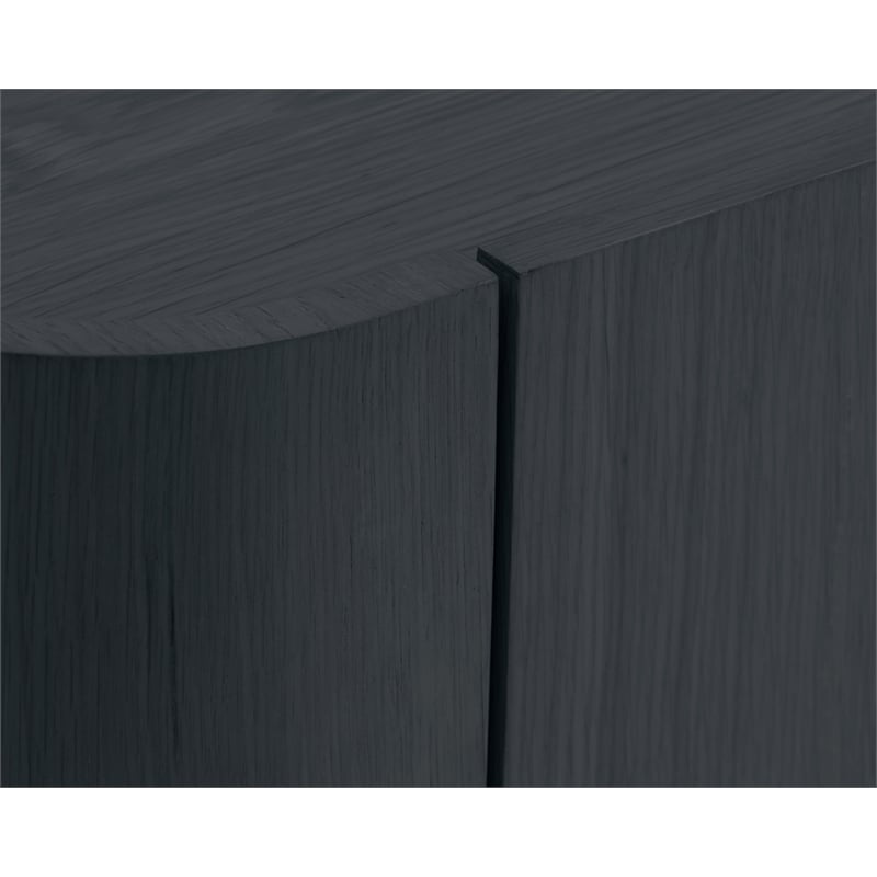 21.65''H Contemporary Solid Wood TV Stand in Dark Oak