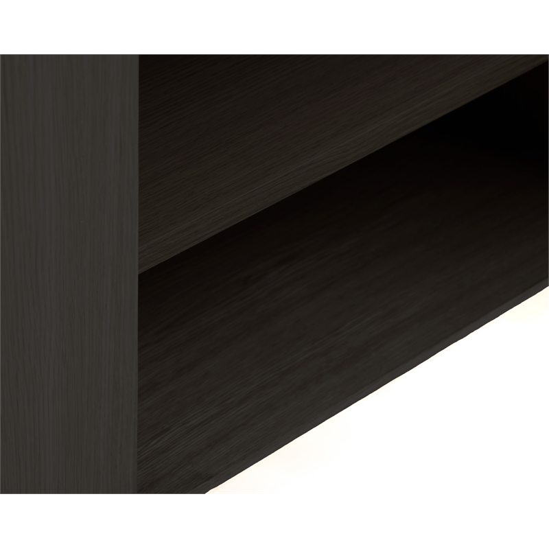 21.65''H Contemporary Solid Wood TV Stand in Dark Oak