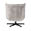 Unique Furniture Chenille Fabric Upholstered Accent Chair in Off White/Black