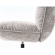 Unique Furniture Chenille Fabric Upholstered Accent Chair in Off White/Black