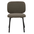 19.5''H Contemporary Steel Dining Chair in Brown 2 Pieces