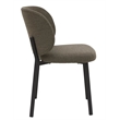 19.5''H Contemporary Steel Dining Chair in Brown 2 Pieces