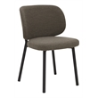 19.5''H Contemporary Steel Dining Chair in Brown 2 Pieces