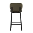 26.38''H Contemporary Steel Counter Stool in Chestnut 2 Pieces