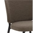 26.38''H Contemporary Steel Counter Stool in Chestnut 2 Pieces