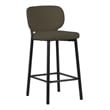 26.38''H Contemporary Steel Counter Stool in Chestnut 2 Pieces
